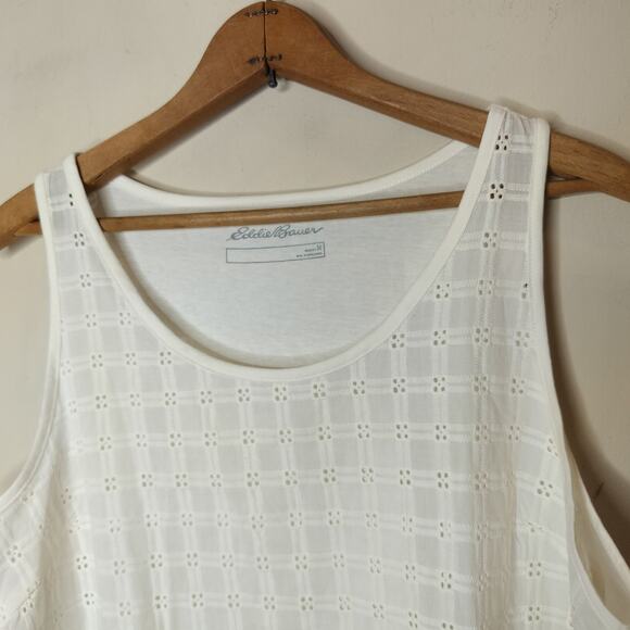 Eddie Bauer Tank Top Eyelet Embroidered Cotton - Picture 5 of 7